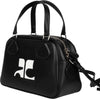 COURREGES-Reedition-Bowling-Bag-in-pelle-in-nero-da-donna