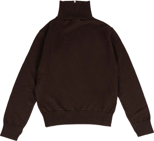 COURREGES-Trucker-maglione-in-lana-in-marrone-da-uomo