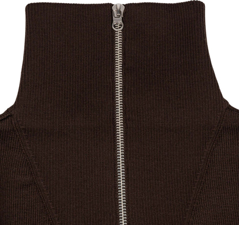 COURREGES-Trucker-maglione-in-lana-in-marrone-da-uomo