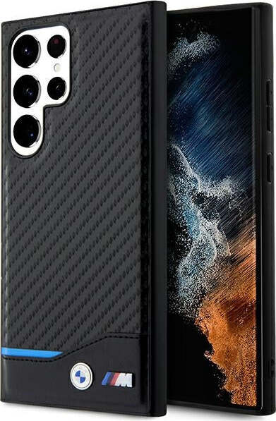 cover-bmw-galaxy-s23-ultra-pelle-e-carbonio-nera