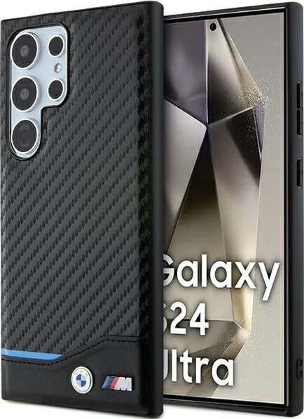 cover-bmw-galaxy-s24-ultra-pelle-e-carbonio-nera