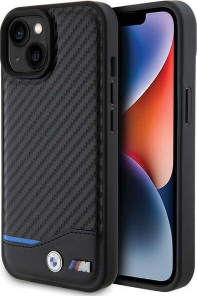 cover-bmw-iphone-15/14/13--nera-pelle-e-carbonio