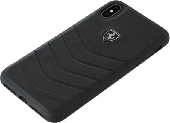 cover-ferrari-apple-iphone-xs-max-vera-pelle-nera