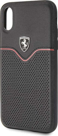 cover-ferrari-apple-iphone-x/xs-vera-pelle-nera