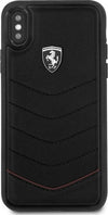 cover-ferrari-apple-iphone-x/xs-vera-pelle-nera