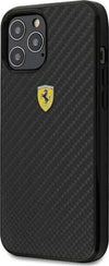 cover-ferrari-iphone-12-pro-max-effetto-carbonio-nera