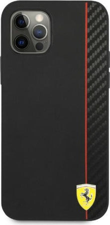 cover-ferrari-iphone-pro-max-effetto-carbonio-nera