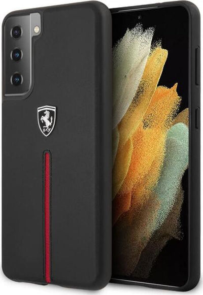 cover-ferrari-vera-pelle-nera-samsung-s21-plus