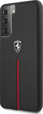 cover-ferrari-vera-pelle-nera-samsung-s21-plus