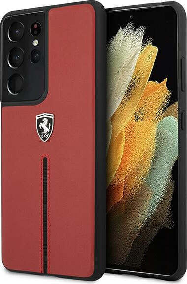 cover-ferrari-vera-pelle-rossa-samsung-s21-ultra