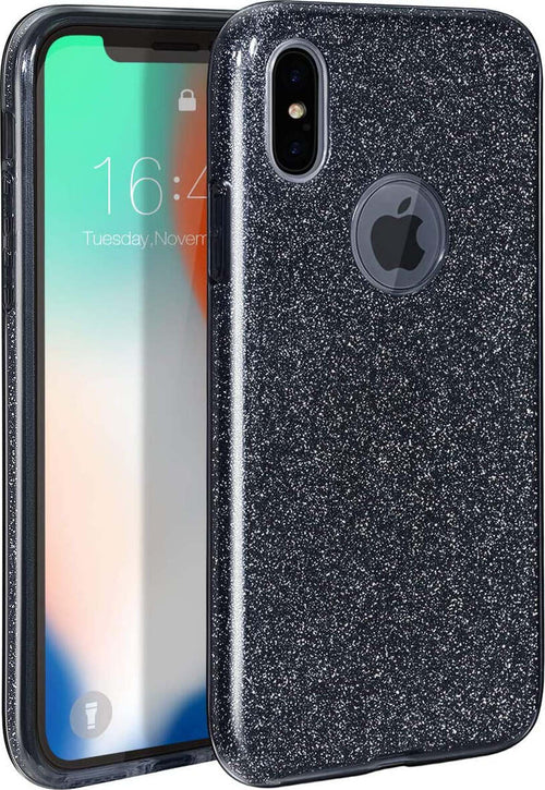 cover-glitter-iphone-x-/-xs-black