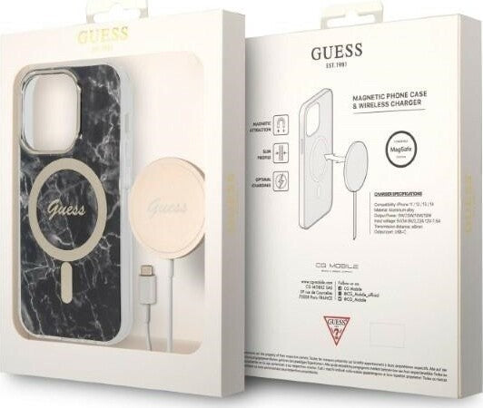 cover-guess-+-caricabatterie-magsafe-iphone-14-pro-effetto-marmo-black