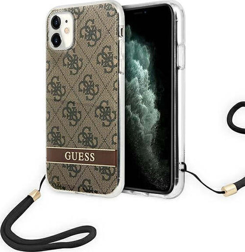 cover-guess-iphone-11-brown-con-laccio-da-polso