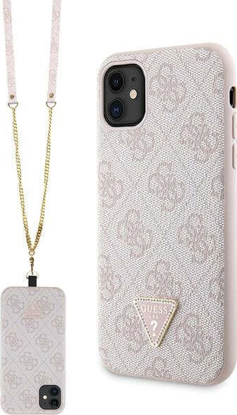 cover-guess-iphone-11-rosa-con-laccio-da-collo