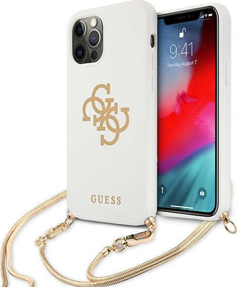 cover-guess-iphone-12-/-12--pro-con-laccio-da-catena-gold