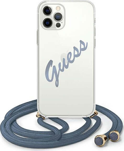 cover-guess-iphone-12-/-12--pro-con-laccio-da-collo-blu