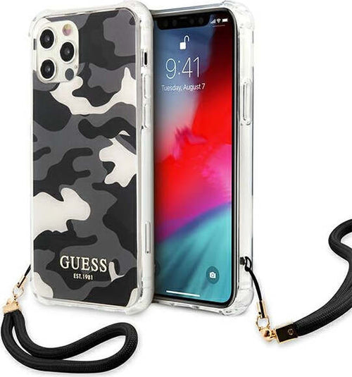 cover-guess-iphone-12-/-12--pro-con-laccio-da-collo-camouflage