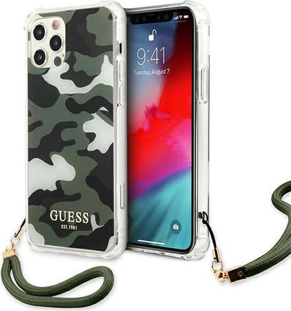 cover-guess-iphone-12-/-12--pro-con-laccio-da-collo-camouflage