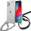 cover-guess-iphone-12-/12-pro-trasparente-con-catena-silver