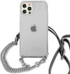 cover-guess-iphone-12-/12-pro-trasparente-con-catena-silver