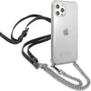 cover-guess-iphone-12-/12-pro-trasparente-con-catena-silver
