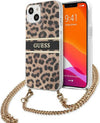 cover-guess-iphone-13-mini-leopard-con-catena-gold