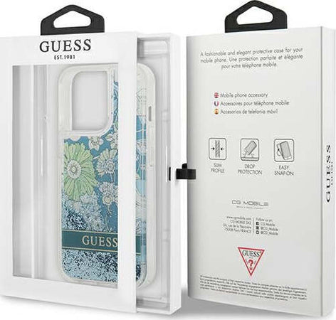 cover-guess-iphone-13-pro-flower-liquid-glitter