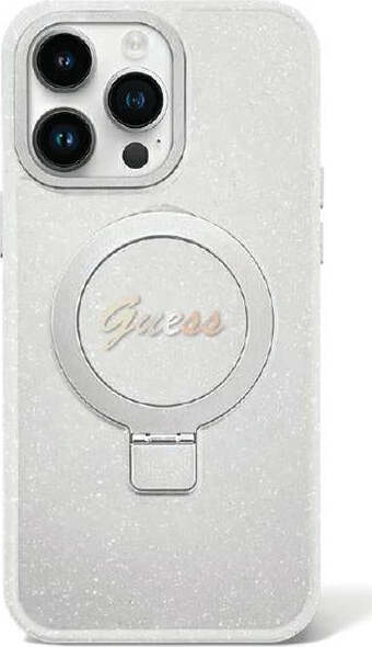 cover-guess-iphone-14-/-15-plus-trasparente-anello-stand-glitter-compatibile-magsafe