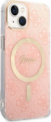 cover-guess-iphone-14-con-caricabatterie-magsafe-pink