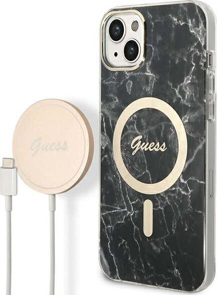 cover-guess-iphone-14-plus-con-caricabatterie-magsafe-effetto-marmo-black