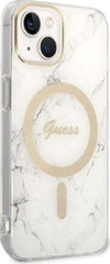 cover-guess-iphone-14-plus-con-caricabatterie-magsafe-effetto-marmo-white