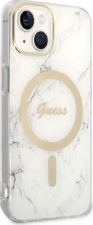 cover-guess-iphone-14-plus-con-caricabatterie-magsafe-effetto-marmo-white