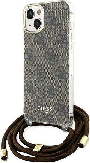 cover-guess-iphone-15/14/13-brown-con-laccio-da-collo