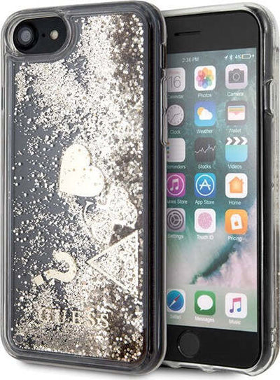 Cover-Guess-Iphone-6/7/8/-Se-2020-Glitter-Hearts-Gold