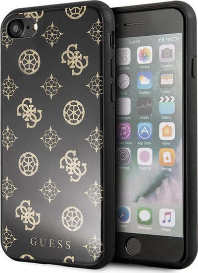 cover-guess-iphone-6/7/8/-se-2020-nera-logo-gold