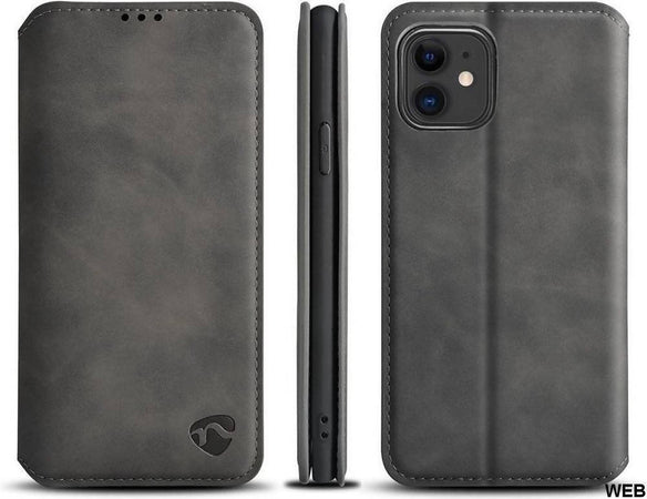Cover iPhone 11 nera Custodia protettiva con portafoglio morbida nera wb1260