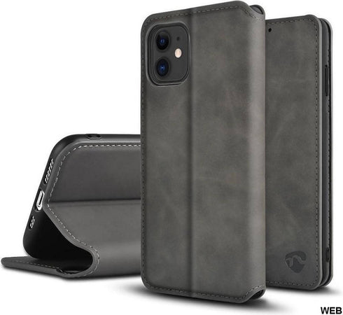 Cover iPhone 11 nera Custodia protettiva con portafoglio morbida nera wb1260