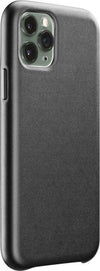 cover-iphone-11-pro-effetto-pelle-e-tasti-in-allumino-satinato-nera