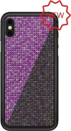 cover-iphone-6s-/-7-/8-/-se-2020-paillette-sequins---violet/black