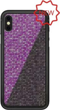 cover-iphone-xr-paillette-sequins---violet/black