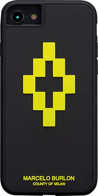 Cover-Marcelo-Burlon-Iphone-6-6s-7-8-Se-2020-Cross-Yellow