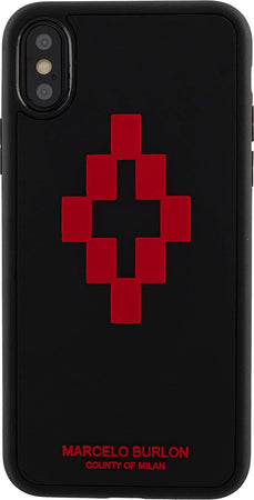 cover-marcelo-burlon-iphone-x/xs-3d-crossedred