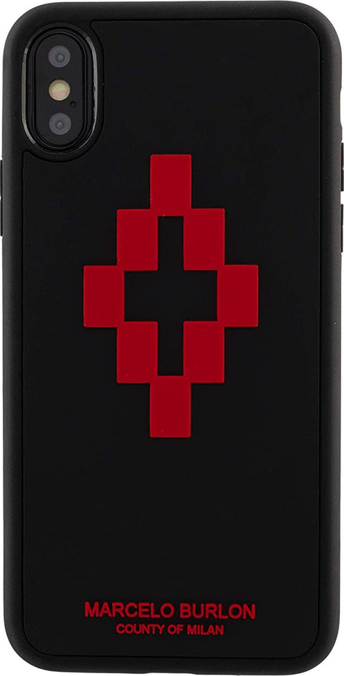 cover-marcelo-burlon-iphone-x/xs-3d-crossedred