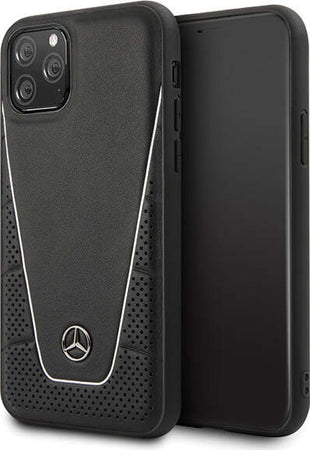 cover-mercedes-iphone-11-pro-vera-pelle-nera