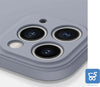 Cover Protettiva in Silicone per iPhone 12 Antiurto Colore Grigio + 2 Vetri di Protezione