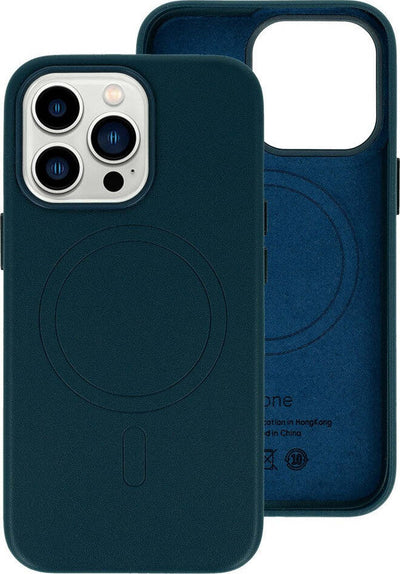 cover-protettiva-iphone-14-pro-ecopelle-blu-magsafe-compatibile