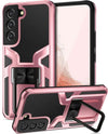 Cover Protettiva per Galaxy S22 Antiurto con Stand Placca Magnetica per Auto Protezione Fotocamera