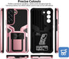 Cover Protettiva per Galaxy S22 Antiurto con Stand Placca Magnetica per Auto Protezione Fotocamera