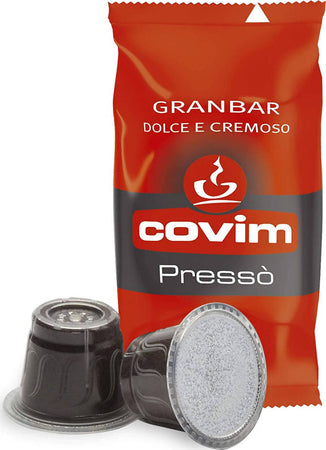 Covim 100 Capsule Granbar Caffè in Capsule Compatibili Nespresso Miscela Granbar 2 Confezioni Da 50 Pz Alimentari e cura della casa/Caffè tè e bevande/Caffè/Cialde e capsule di caffè Franco Pausa Caffè - Albano Laziale, Commerciovirtuoso.it
