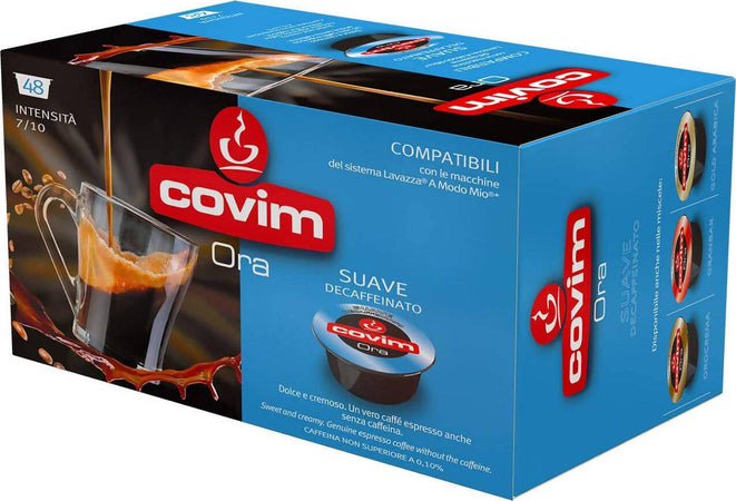 Covim 96 Capsule Caffè Decaffeinato Miscela Dek Caffè in Capsule Covim Ora Compatibili Lavazza a Modo Mio 2 Confezioni Da 48 Pezzi Alimentari e cura della casa/Caffè tè e bevande/Caffè/Cialde e capsule di caffè Franco Pausa Caffè - Albano Laziale, Commerciovirtuoso.it